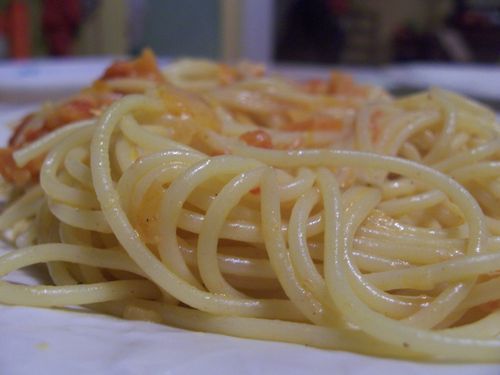 spaghettis aux 5 herbes