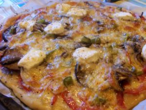 pizza aux champignons et au fromage