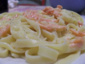 tagliatelles au saumon fumé